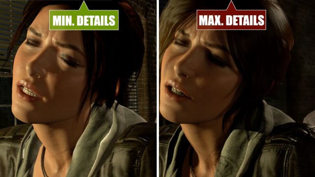 Rise of the Tomb Raider'dan PC Min/Med/Max ayar karşılaştırması Rise of the Tomb Raider'dan PC Min/Med/Max ayar karşılaştırması