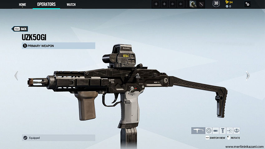 Rainbow Six Siege High Calibre (Y6S4) yenilikleri - 3 Rainbow Six: Siege UZK50GI silahının görseli