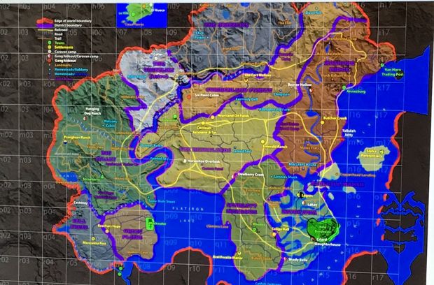 Red Dead Redemption 2'nin haritası sızdırıldı! - 1 Red Dead Redemption 2'nin haritası sızdırıldı! - 1