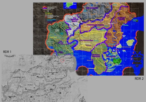 Red Dead Redemption 2'nin haritası sızdırıldı! - 2 Red Dead Redemption 2'nin haritası sızdırıldı! - 2