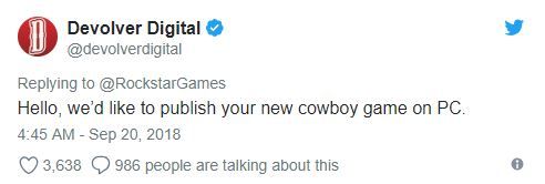 Devolver Digital Red Dead Redemption 2'nin PC sürümüne talip oldu Devolver Digital Red Dead Redemption 2'nin PC sürümüne talip oldu