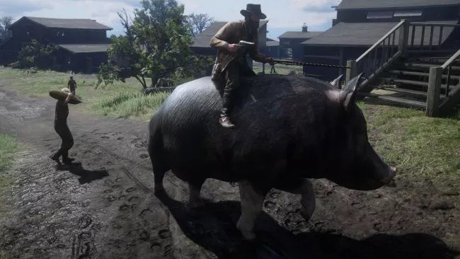 Red Dead Redemption 2'de devasa bir köpeği sürebilirsiniz - 1 Red Dead Redemption 2'de devasa bir köpeği sürebilirsiniz - 1