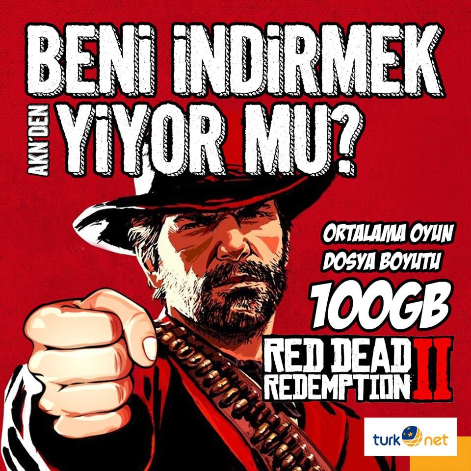 Sağlayıcı TurkNet'ten, Red Dead Redemption 2 göndermesi! Sağlayıcı TurkNet'ten, Red Dead Redemption 2 göndermesi!