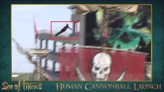 Sea of Thieves ekibi top ile insan fırlatarak dünya rekoru kırdı