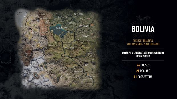 Ghost Recon Wildlands'ın haritası ne kadar büyük? - 1 Ghost Recon Wildlands'ın haritası ne kadar büyük? - 1