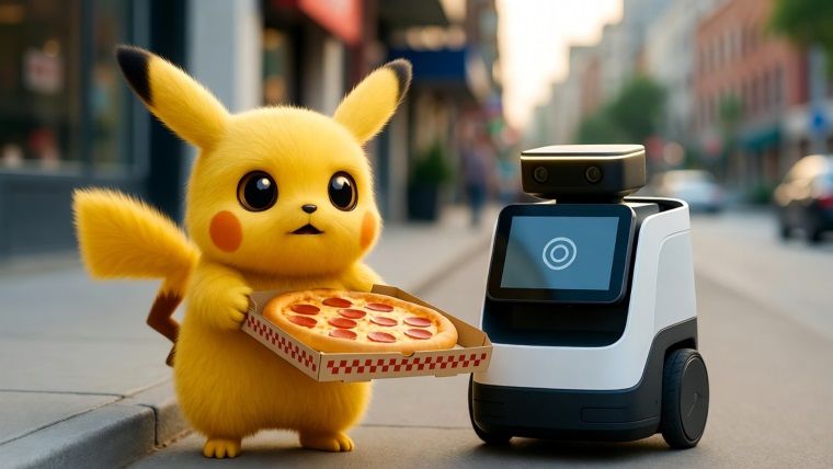 Pikachu Artık Pizza Teslimatına Yardım Ediyor Pikachu Artık Pizza Teslimatına Yardım Ediyor