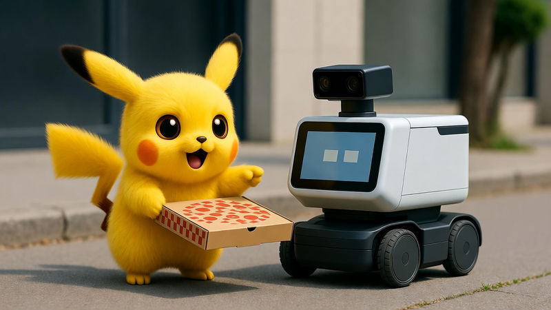 Pikachu Artık Pizza Teslimatına Yardım Ediyor Pikachu Artık Pizza Teslimatına Yardım Ediyor
