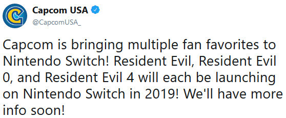 Eski Resident Evil oyunları Nintendo Switch için geliyor Eski Resident Evil oyunları Nintendo Switch için geliyor