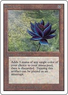 Magic turnuvasında oldukça nadir olan Black Lotus kartı oynandı Magic turnuvasında oldukça nadir olan Black Lotus kartı oynandı