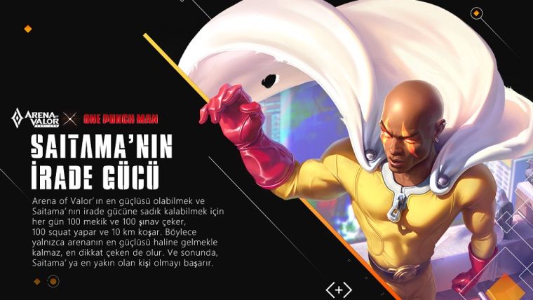 Arena of Valor: Yeni Çağ ve One-Punch Man işbirliği bugün başlıyor Arena of Valor: Yeni Çağ ve One-Punch Man işbirliği bugün başlıyor