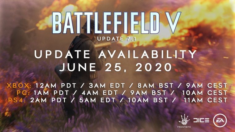 Battlefield 5 için 7.1 güncellemesi yayınlandı Battlefield 5 için 7.1 güncellemesi yayınlandı