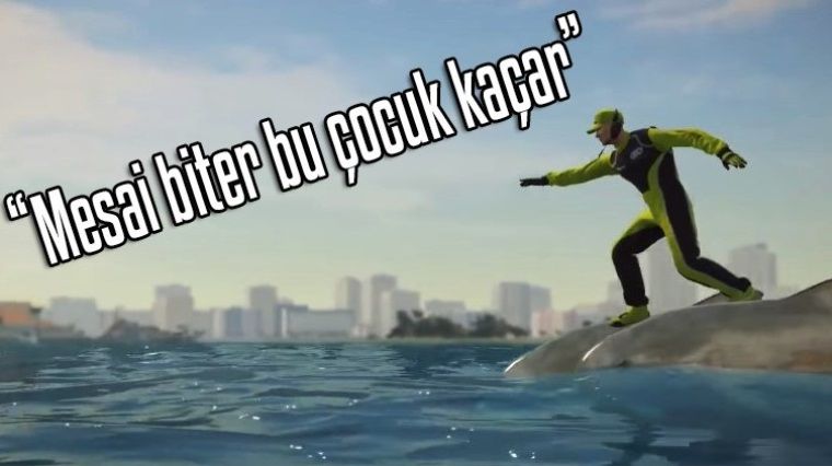 Hitman 2'de adam öldürmek yerine yunusla sörf yapmak Hitman 2'de adam öldürmek yerine yunusla sörf yapmak