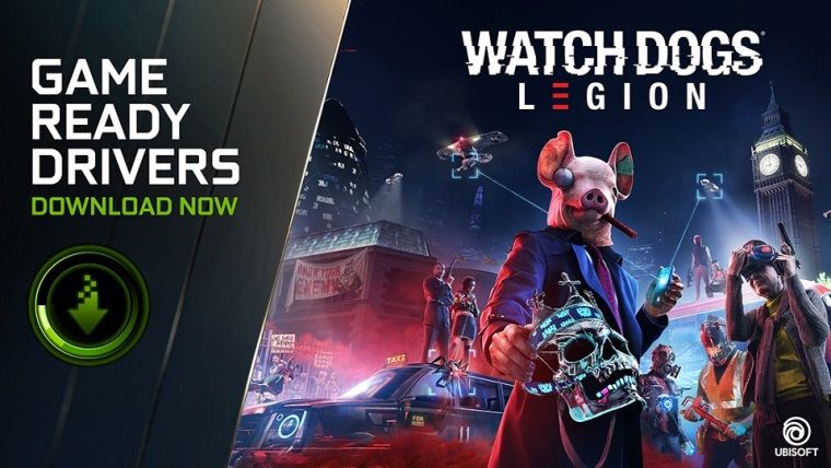 Watch Dogs Legion için NVidia sürücüleri yayınlandı Watch Dogs Legion için NVidia sürücüleri yayınlandı