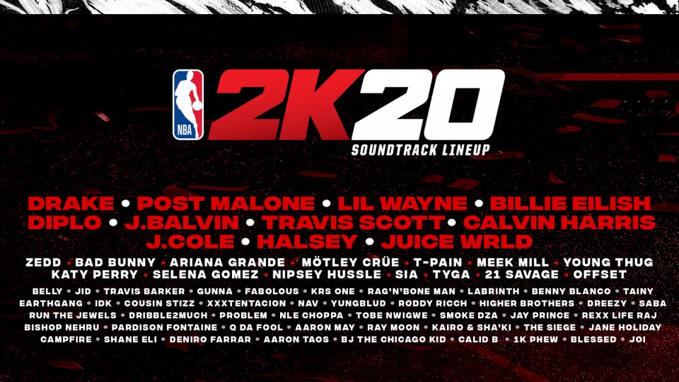 NBA 2K20'nin müzik listesi Spotify üzerinden yayınlandı NBA 2K20'nin müzik listesi Spotify üzerinden yayınlandı