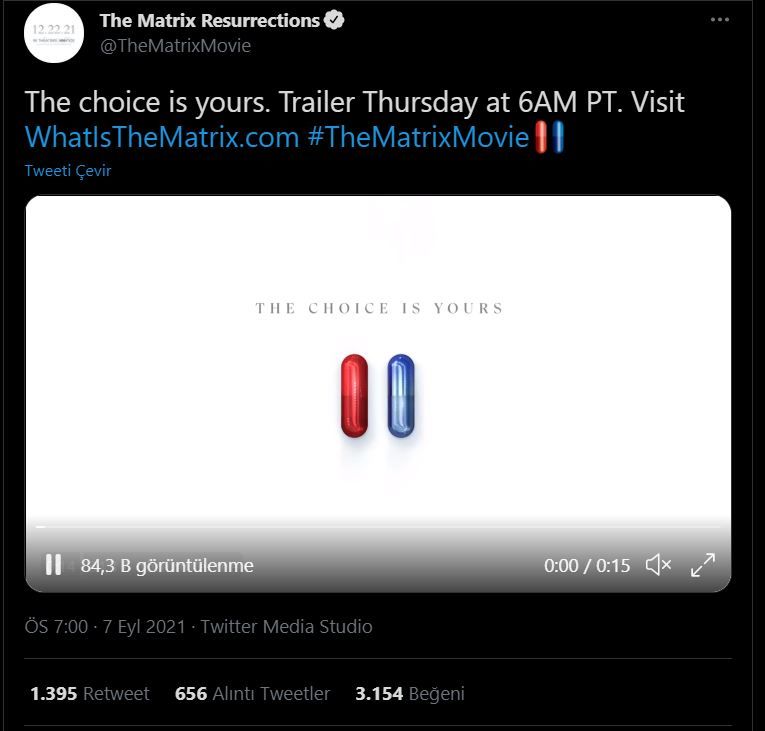 The Matrix Resurrections fragmanı 9 Eylülde yayınlanacak - 1 The Matrix Resurrections