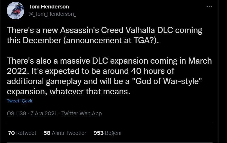 Yeni Assasin's Creed Valhalla eklenti paketi sızdırılmış olabilir Assasin