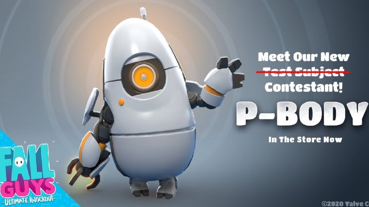 Fall Guys oyununa Portal 2 P-Body görünümü eklendi Fall Guys oyununa Portal 2 P-Body görünümü eklendi
