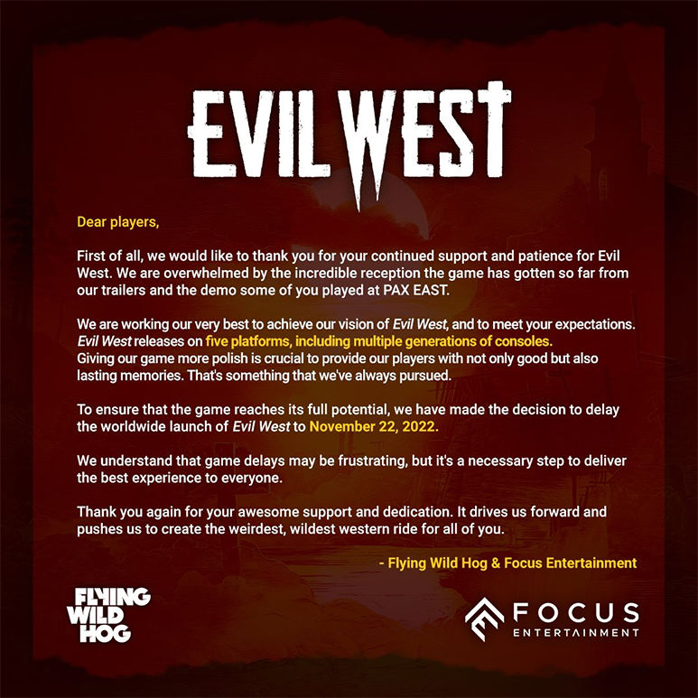 Evil West çıkış tarihi erteleme duyurusu Evil West çıkış tarihi ertelendi
