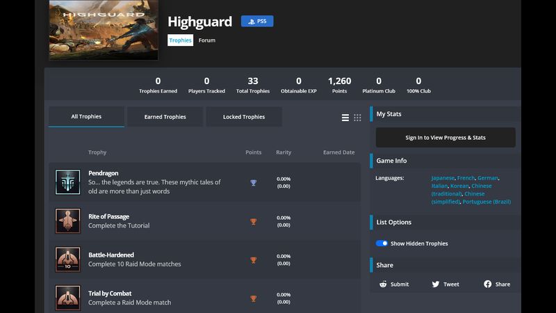 Highguard Trophy Listesi Oyunun Yeni Detaylarını Açığa Çıkardı Highguard Trophy Listesi Oyunun Yeni Detaylarını Açığa Çıkardı