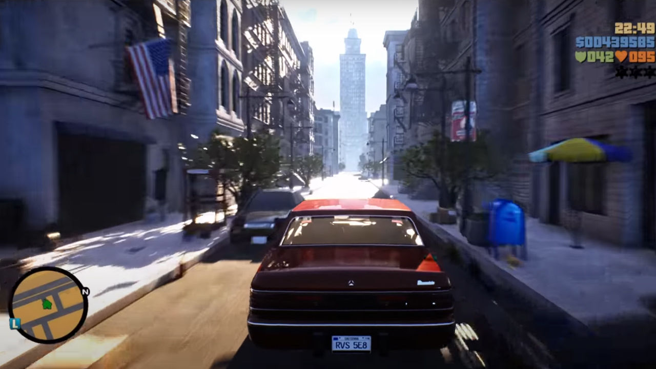 GTA 3 Unreal Engine 5 ile adeta şov yapıyor GTA 3 Unreal Engine 5 ile adeta şov yapıyor