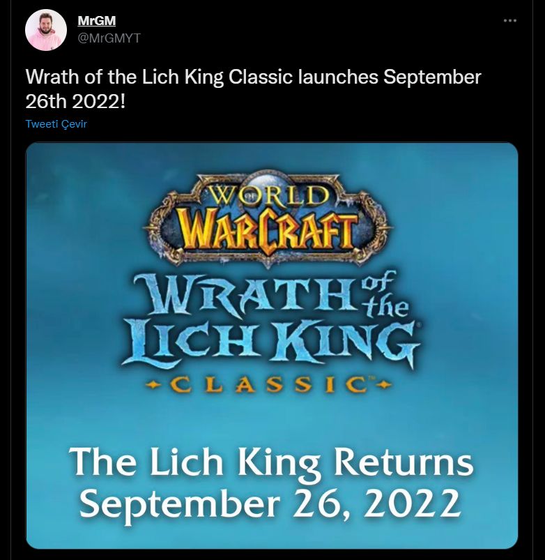 World of Warcraft Wrath of the Lich King Classic çıkış tarihi yanlışlıkla sızdı - 1 World of Warcraft Wrath of the Lich King Classic çıkış tarihi