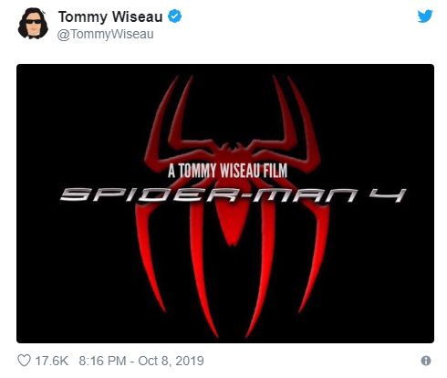 Dahi yönetmen Tommy Wiseau, Spider-Man 4'ü yönetmek istiyor Dahi yönetmen Tommy Wiseau, Spider-Man 4'ü yönetmek istiyor