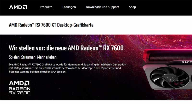 Radeon RX 7600 XT GPU Radeon RX 7600 XT GPU