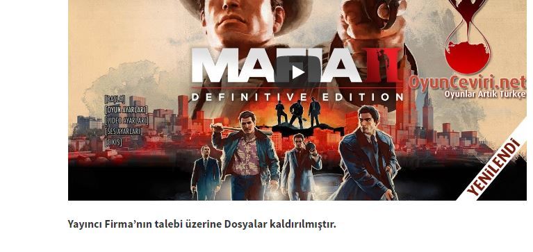 Take-Two, ücretsiz Türkçe yamalara da müdahale etmeye başladı Take-Two, ücretsiz Türkçe yamalara da müdahale etmeye başladı