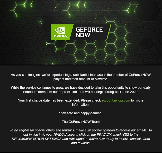 GeForce Now deneme süresi Haziran ayına uzatıldı GeForce Now deneme süresi Haziran ayına uzatıldı
