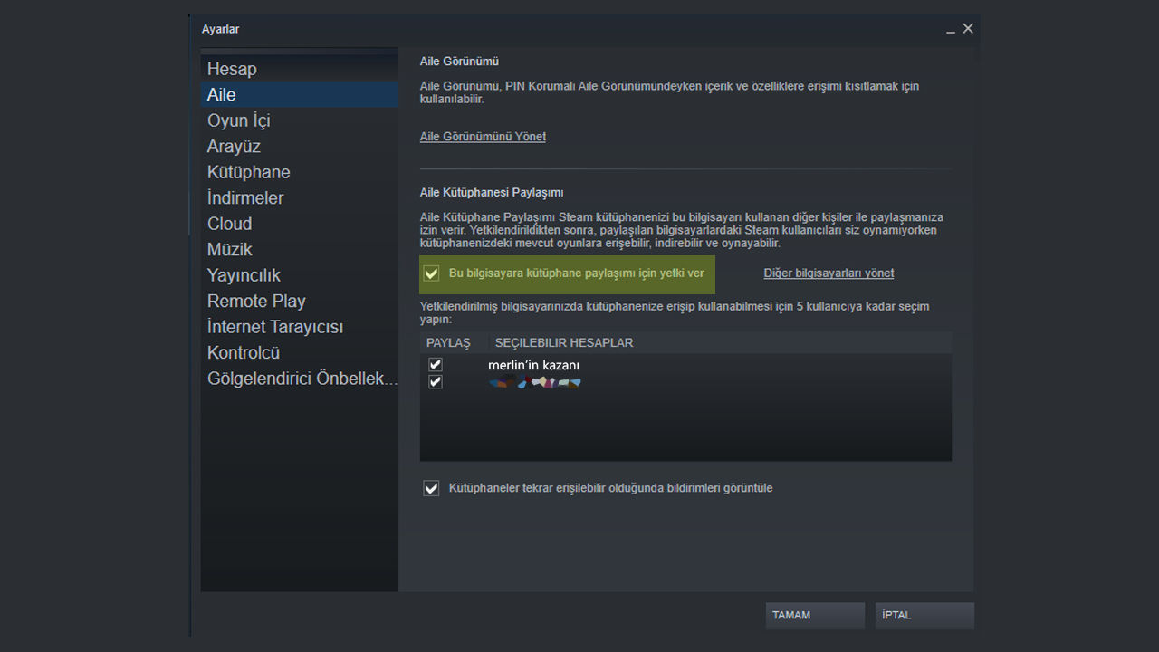 Steam aile paylaşımı nasıl yapılır?