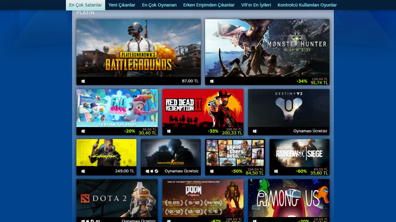 Steam'de bu yılın en çok satan ve oynanan oyunları Steam'de bu yılın en çok satan ve oynanan oyunları