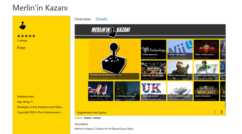 Merlin'in Kazanı Windows 8'de Merlin'in Kazanı Windows 8'de