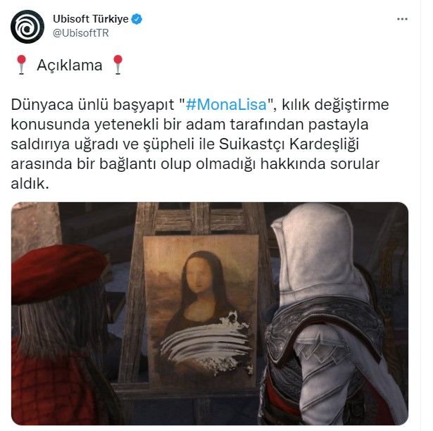 Ubisoft: 'Mona Lisa saldırısını Assassin'ler yapmadı' Ubisoft: 'Mona Lisa saldırısını Assassin'ler yapmadı'