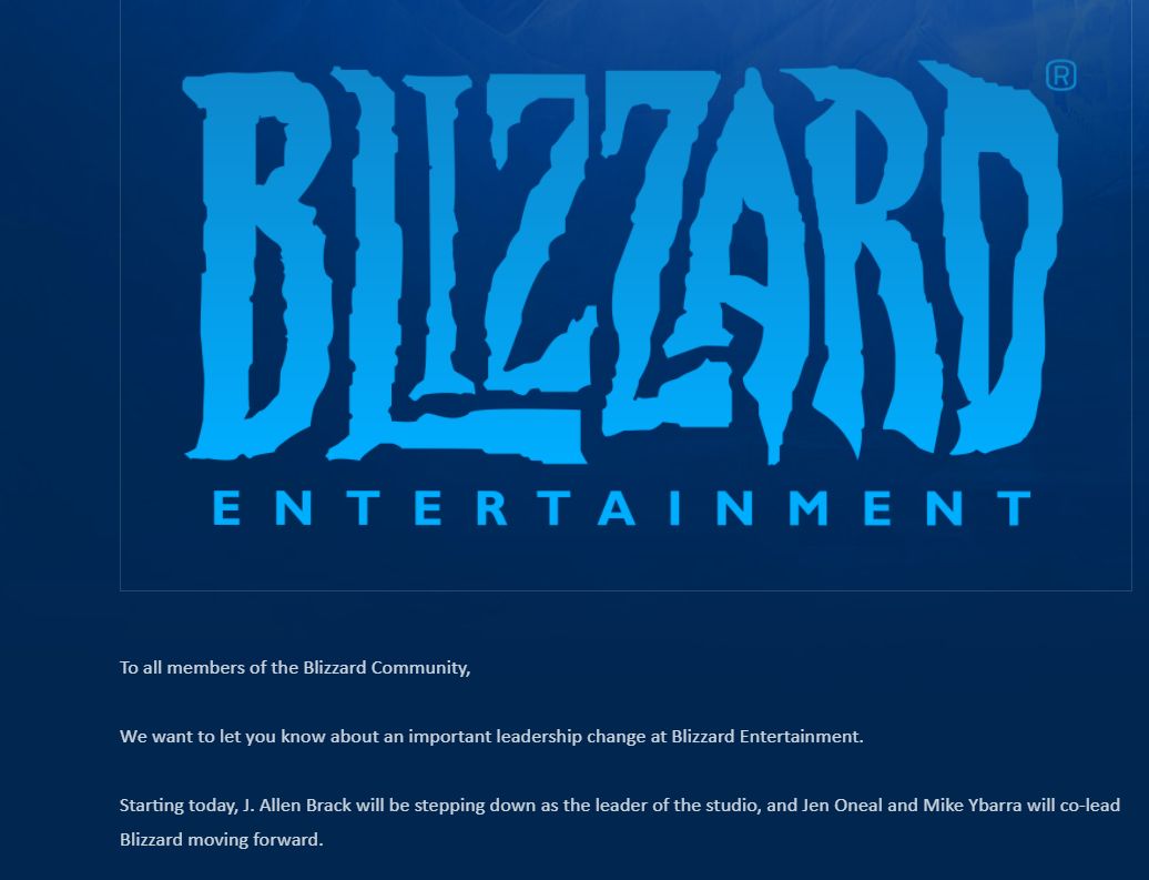 Blizzard CEO'su J. Allen Brack görevinden ayrıldı Blizzard CEO'su J. Allen Brack görevinden ayrıldı