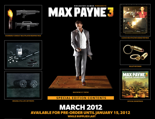 Max Payne 3'ün Special Edition'ı detaylandı Max Payne 3'ün Special Edition'ı detaylandı