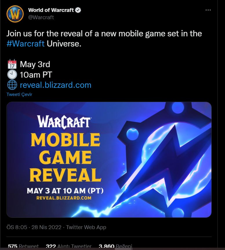 Warcraft mobil oyunu 3 Mayıs günü duyurulacak Warcraft mobil oyunu