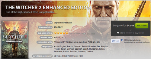 The Witcher 2 Enhanced Edition kendi yuvasında - 1 The Witcher 2 Enhanced Edition kendi yuvasında - 1