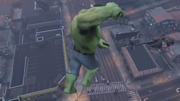 GTA 5'in yeni Hulk modu Los Santos'ta taş üstünde taş bırakmıyor GTA 5'in yeni Hulk modu Los Santos'ta taş üstünde taş bırakmıyor