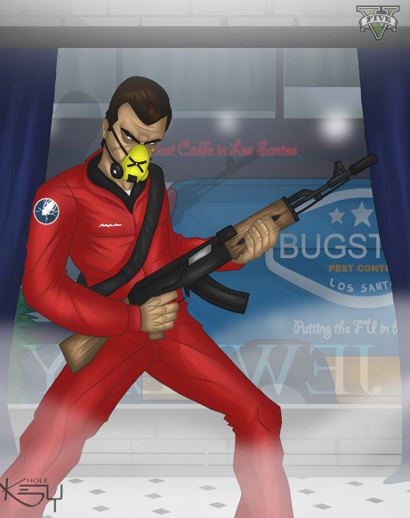 GTA 5 ve Max Payne 3'ün fan çizimleri - 1