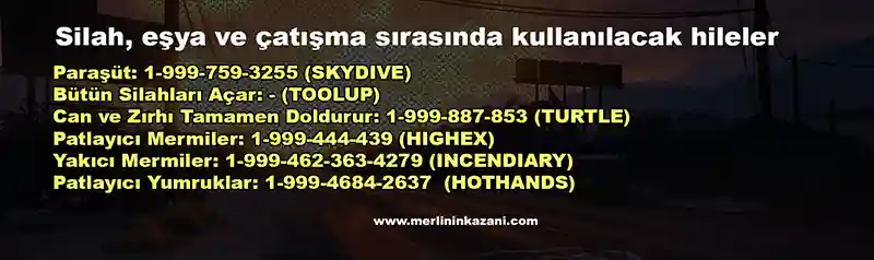 GTA V hileler GTA 5 Hileleri (Telefon Numaraları ve Şifreler) - 3