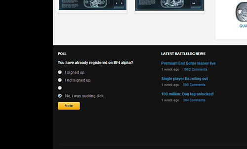 Hack'lenen Battlelog'dan son durum Hack'lenen Battlelog'dan son durum