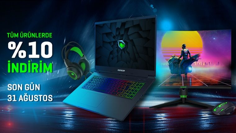 Tüm Monster Notebook ürünlerinde yüzde 10 indirim var Tüm Monster Notebook ürünlerinde yüzde 10 indirim var