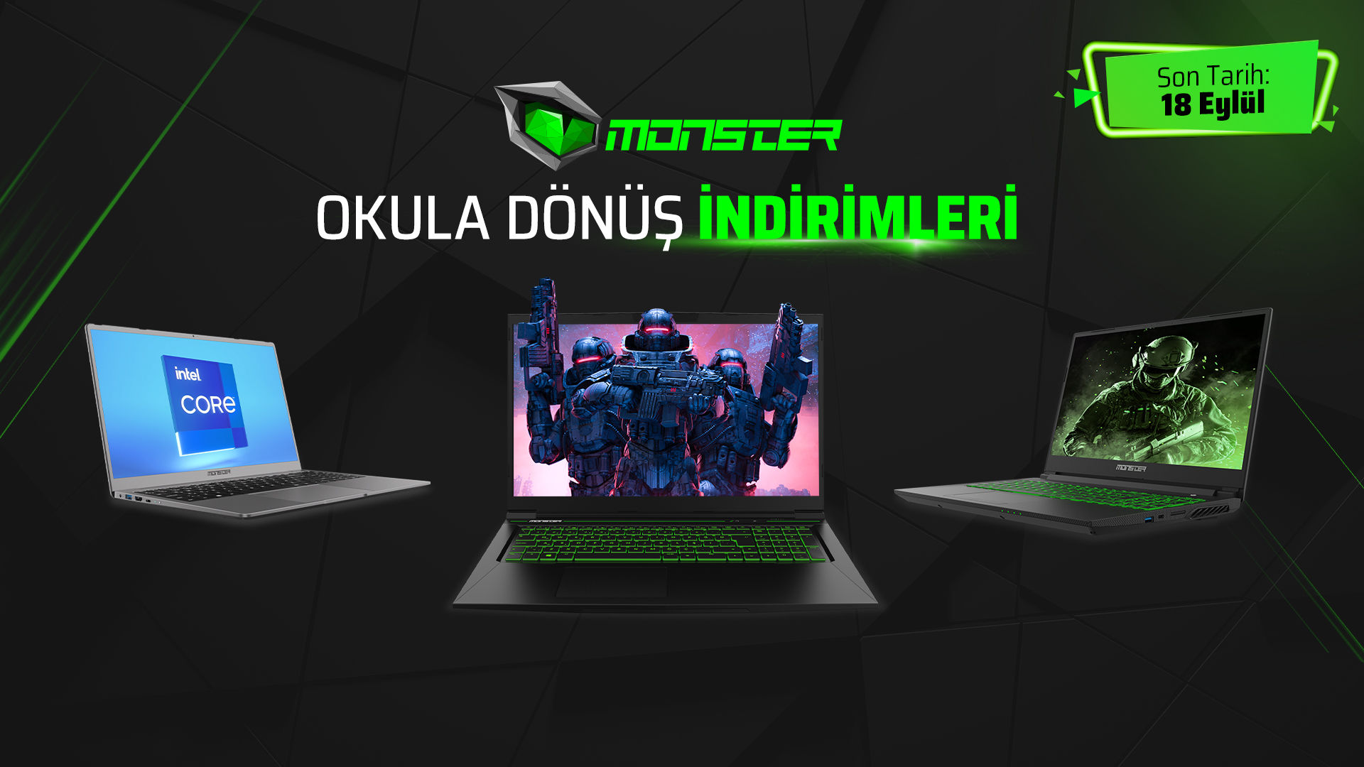 Monster Notebook Okula Dönüş Kampanyası başladı Monster Notebook Okula Dönüş Kampanyası başladı