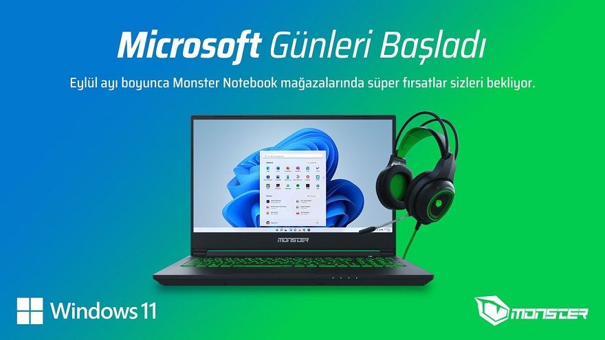 Monster Notebook’ta “Microsoft Günleri” çeşitli avantajlar ve ödüllü buluşmalarla başladı Monster Notebook’ta “Microsoft Günleri” çeşitli avantajlar ve ödüllü buluşmalarla başladı