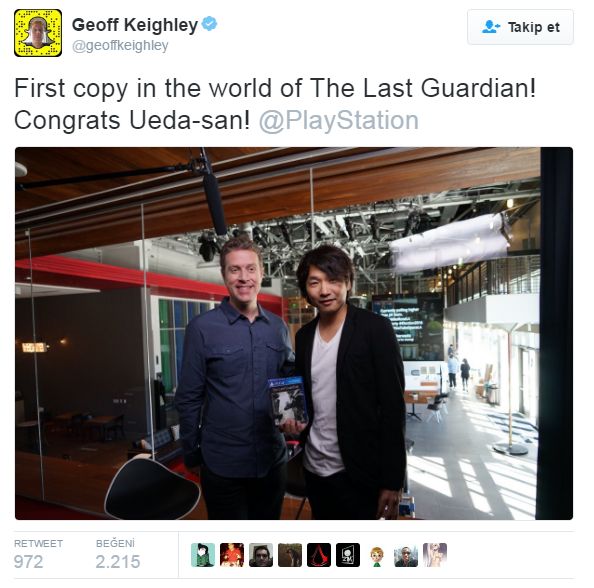 The Last Guardian'a ilk sahip olan kişi belli oldu