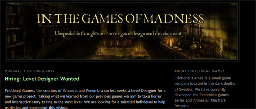 Frictional Games için evden çalışmak ister misiniz? Frictional Games için evden çalışmak ister misiniz?