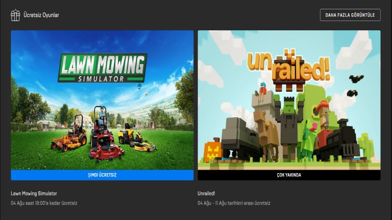 Epic Games Store ücretsiz oyunları (28 Temmuz - 4 Ağustos) Epic Games Store ücretsiz oyunları (28 Temmuz - 4 Ağustos)