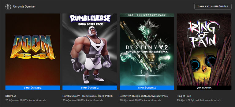 Epic Games Store ücretsiz oyunları (25 Ağustos - 1 Eylül) Epic Games Store ücretsiz oyunları (25 Ağustos - 1 Eylül)