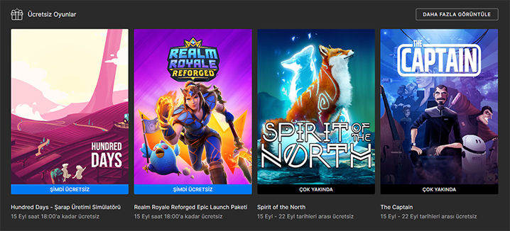 Epic Games Store ücretsiz oyunları (8-15 Eylül) Epic Games Store ücretsiz oyunları (8-15 Eylül)