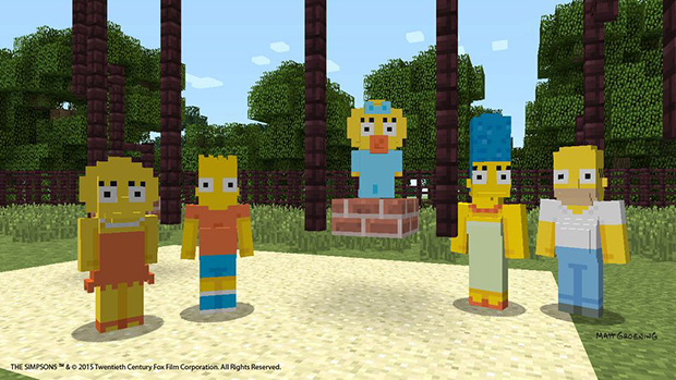 Sevilen çizgi dizi Simpsonlar, Minecraft'taki yerini alıyor